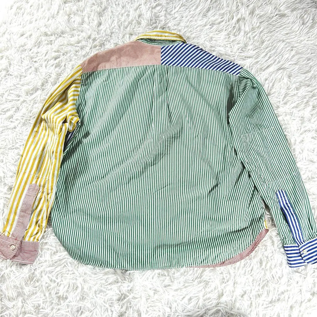 Unused ✨Sanca Button Down Shirt Multicolor Stripe L Cotton