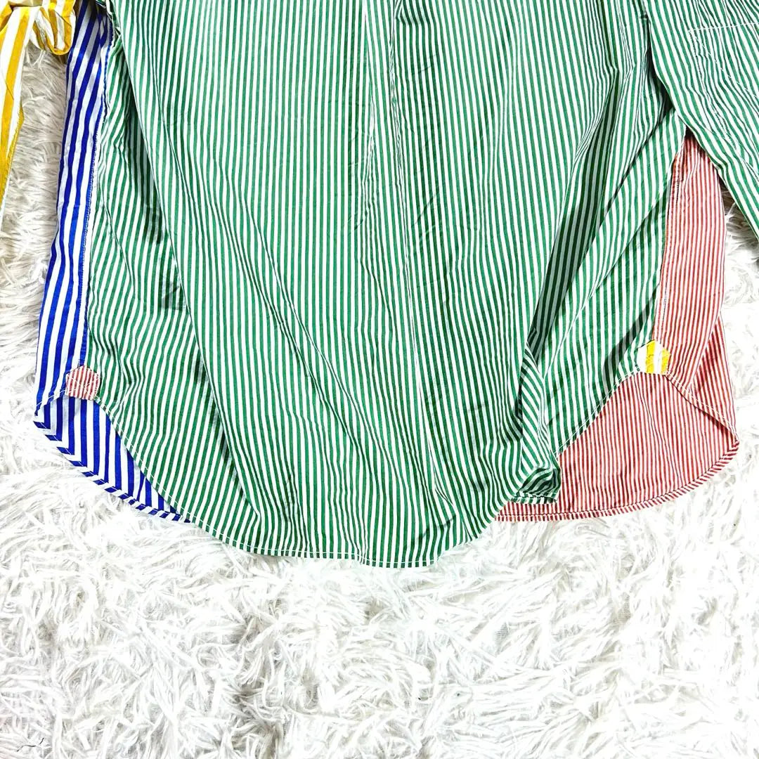 Unused ✨Sanca Button Down Shirt Multicolor Stripe L Cotton