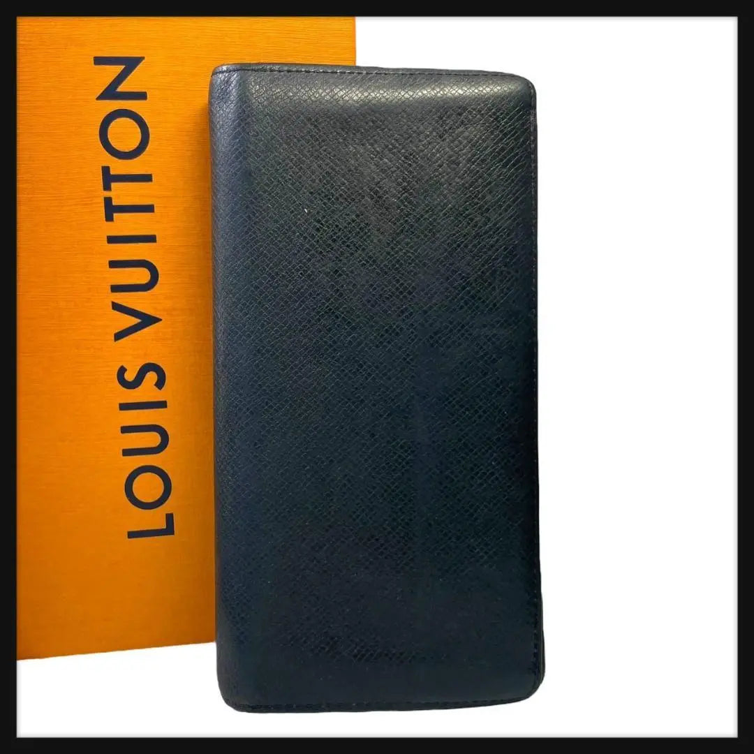 [Good condition] LOUIS VUITTON Louis Vuitton Braza Taiga Long Wallet