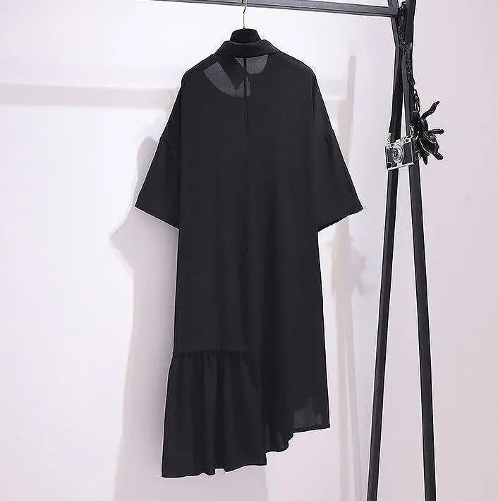 Vestido de mujer talla grande primavera/verano Asimée negro