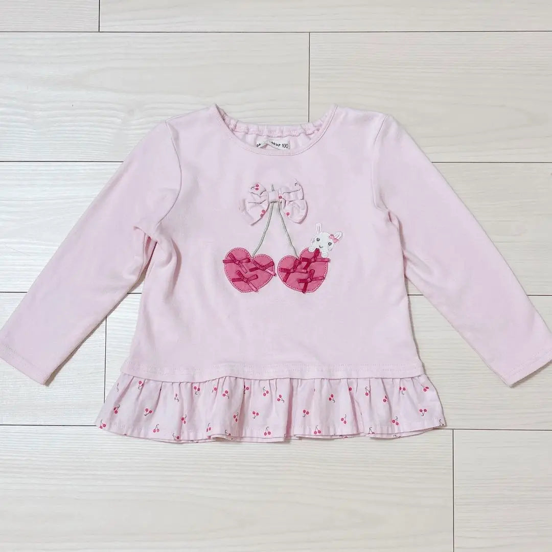 ♡coeur a coeur 100cm♡ Long sleeve top, pink, cherry