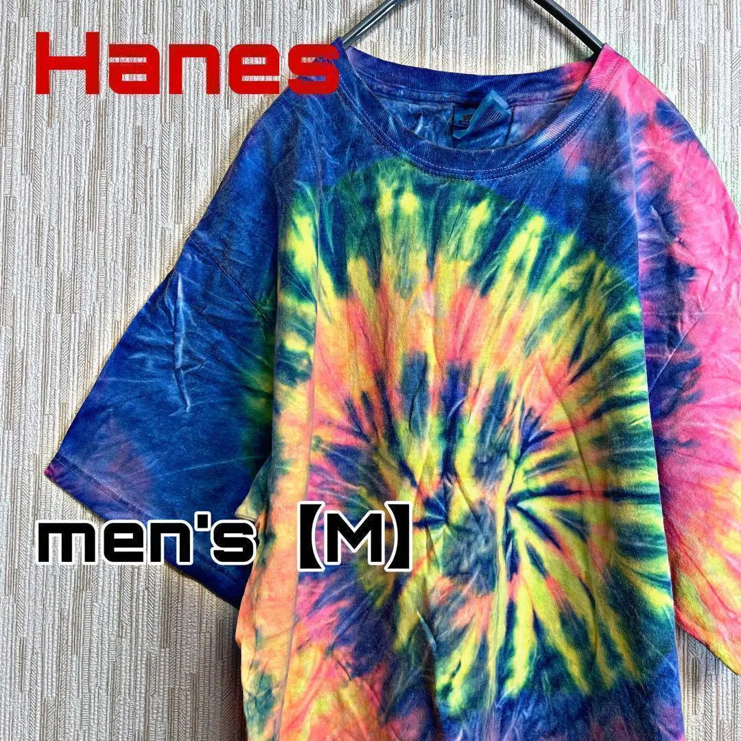 C937 [Hanes] Short-sleeved tie-dye T-shirt [M] All-over pattern