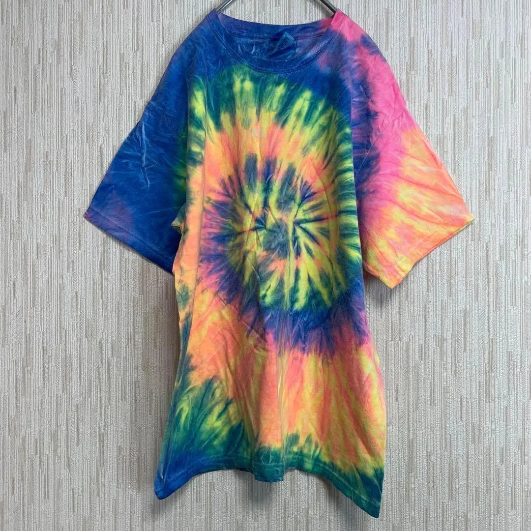 C937 [Hanes] Short-sleeved tie-dye T-shirt [M] All-over pattern