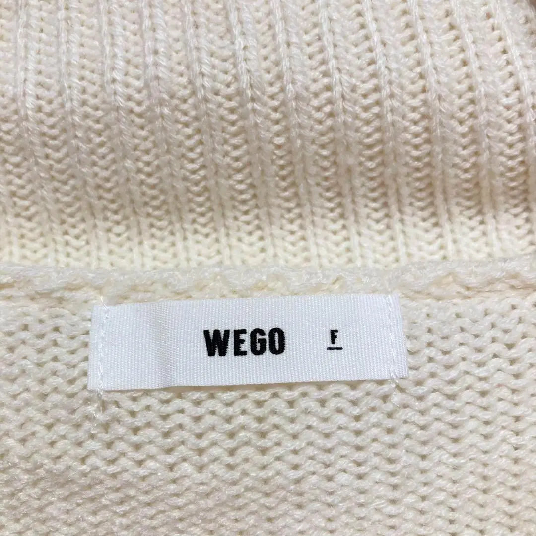 Wego Half Zip Compact Knit [F] Short length Casual Cream