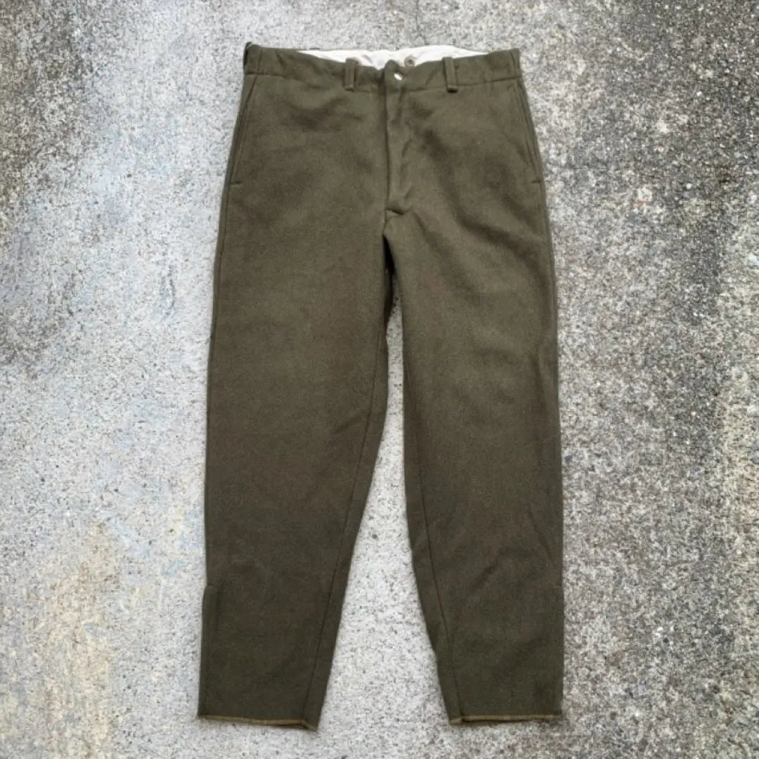 [W34] HUMPHREY Wool Pants Olive 70s