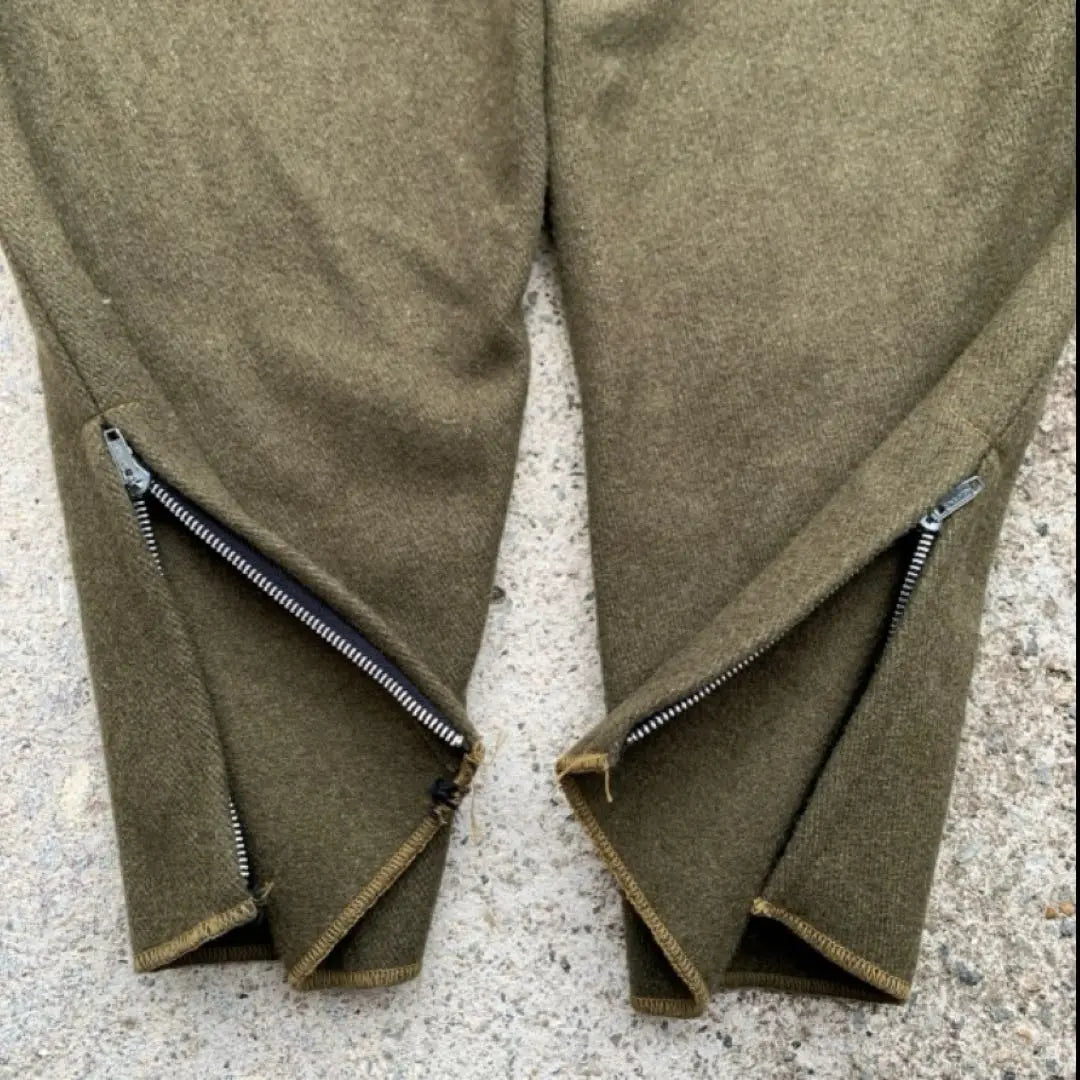 [W34] HUMPHREY Wool Pants Olive 70s