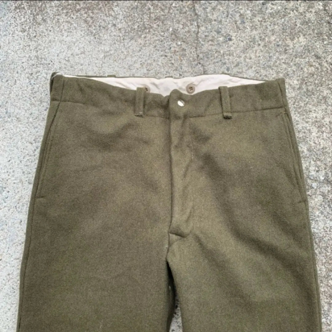 [W34] HUMPHREY Wool Pants Olive 70s