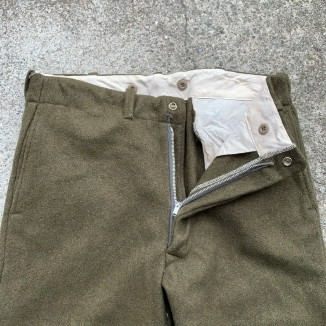 [W34] HUMPHREY Wool Pants Olive 70s