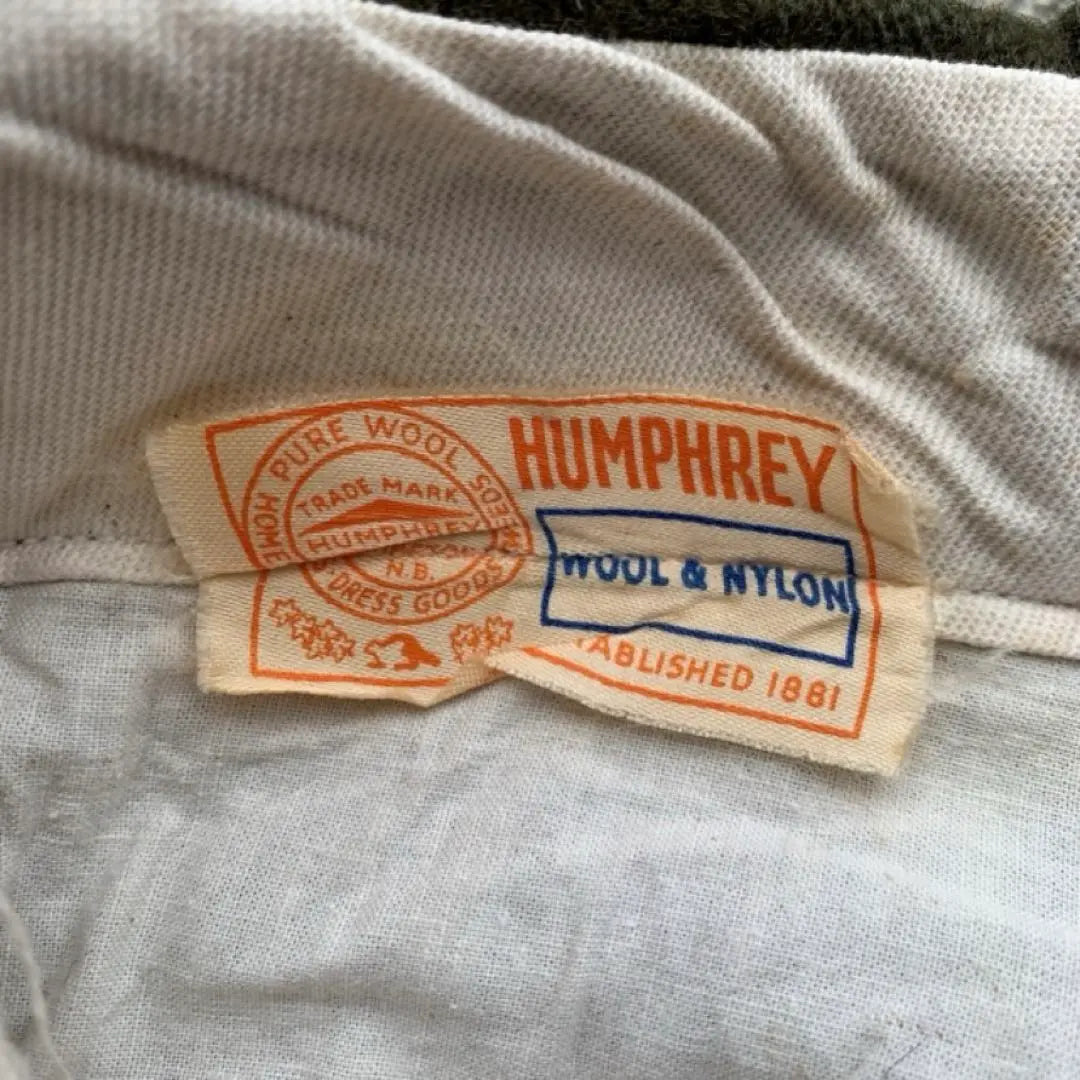 [W34] Pantalones de lana HUMPHREY oliva años 70