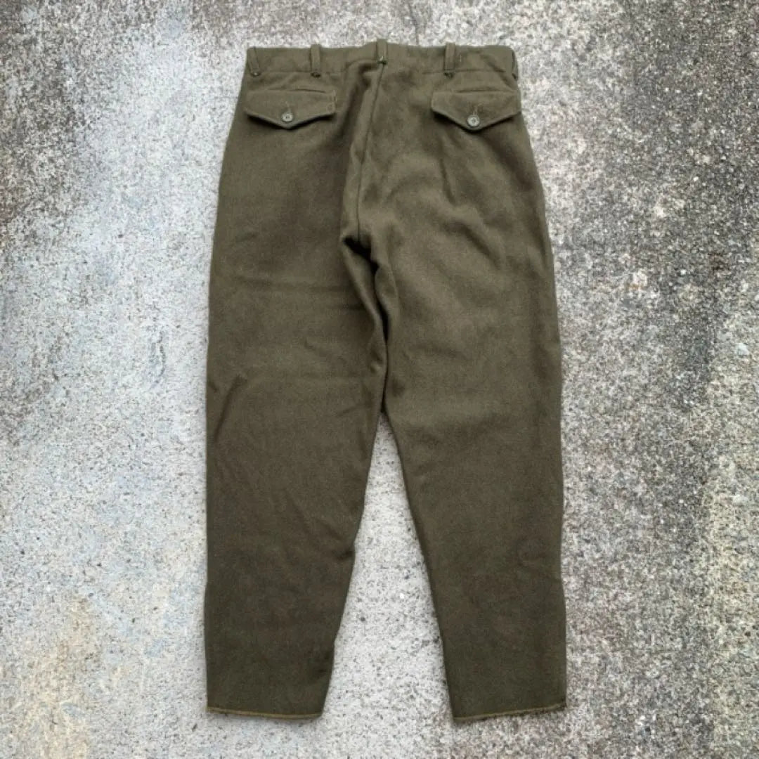 [W34] HUMPHREY Wool Pants Olive 70s