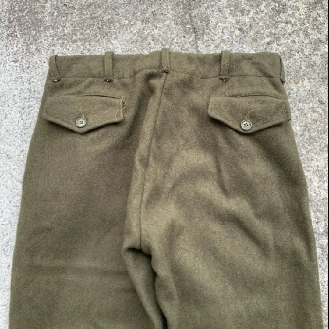 [W34] HUMPHREY Wool Pants Olive 70s