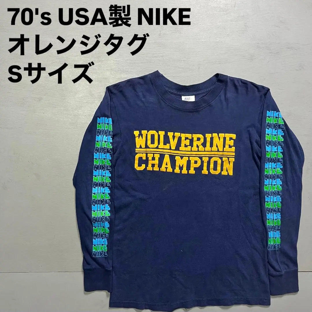 70's USA NIKE Orange Tag Kama Bokorogo Gotsunai 24 consecutive S | 70's USA製 NIKE オレンジタグ　カマボコロゴ　ゴツナイキ　24連　S