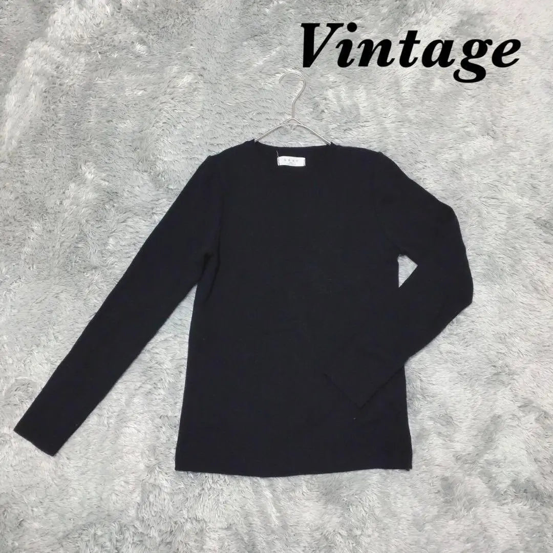 VINTAGE Vintage Knit Sweater Long Sleeve Round Neck Light plain | Vintage ヴィンテージ ニットセーター 長袖 ラウンドネック 薄手 無地