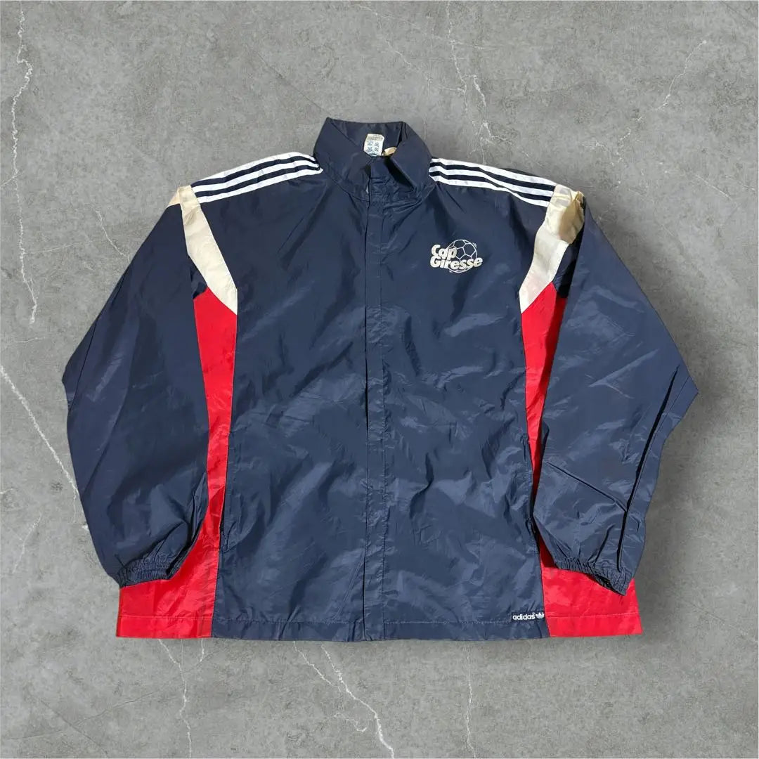 [I72] 70s adidas ventex nylon jacket navy red white