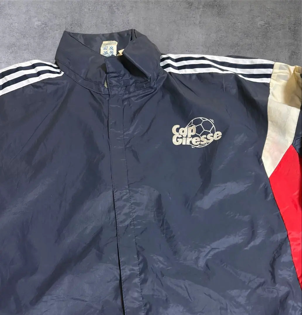 [I72] 70s adidas ventex nylon jacket navy red white