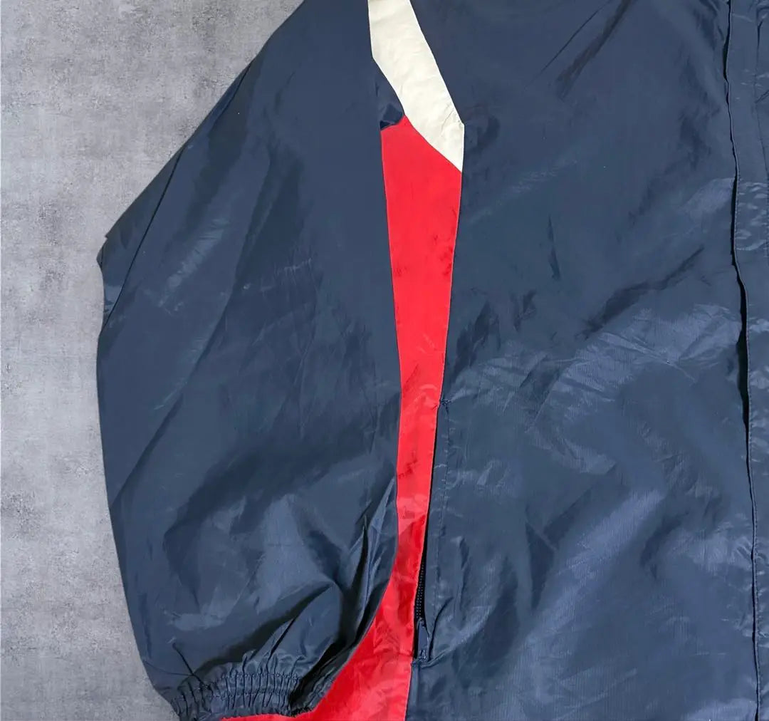 [I72] 70s adidas ventex nylon jacket navy red white