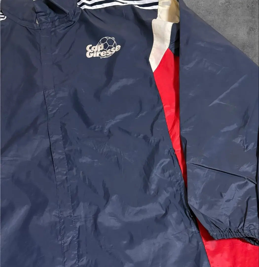 [I72] 70s adidas ventex nylon jacket navy red white