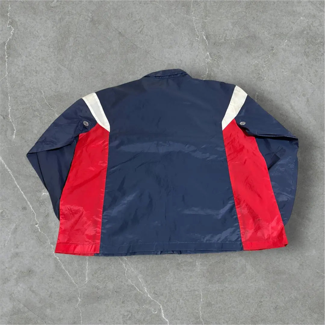 [I72] 70s adidas ventex nylon jacket navy red white