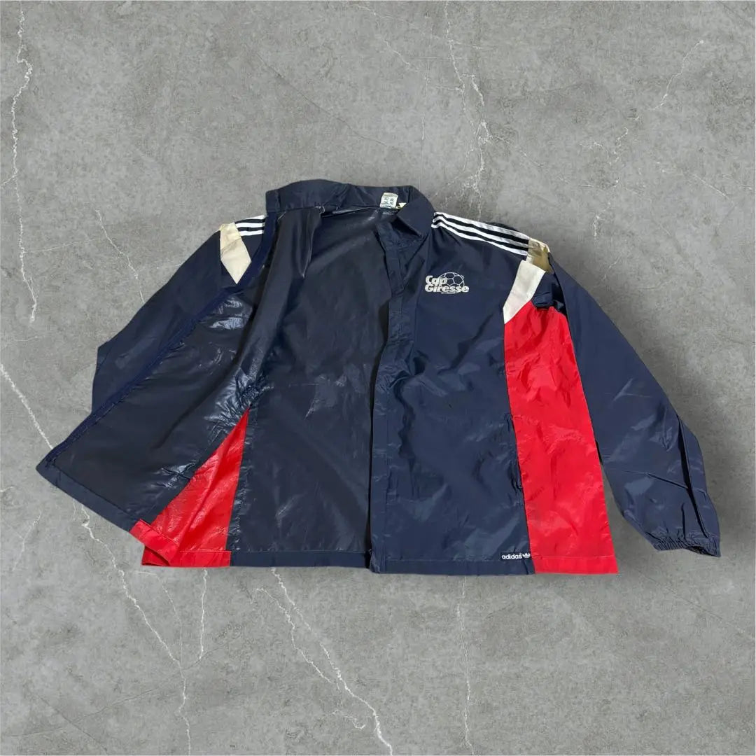 [I72] 70s adidas ventex nylon jacket navy red white