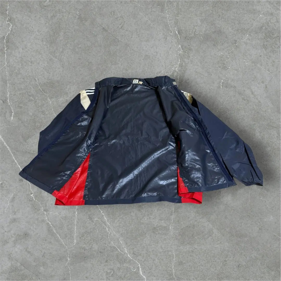 [I72] 70s adidas ventex nylon jacket navy red white