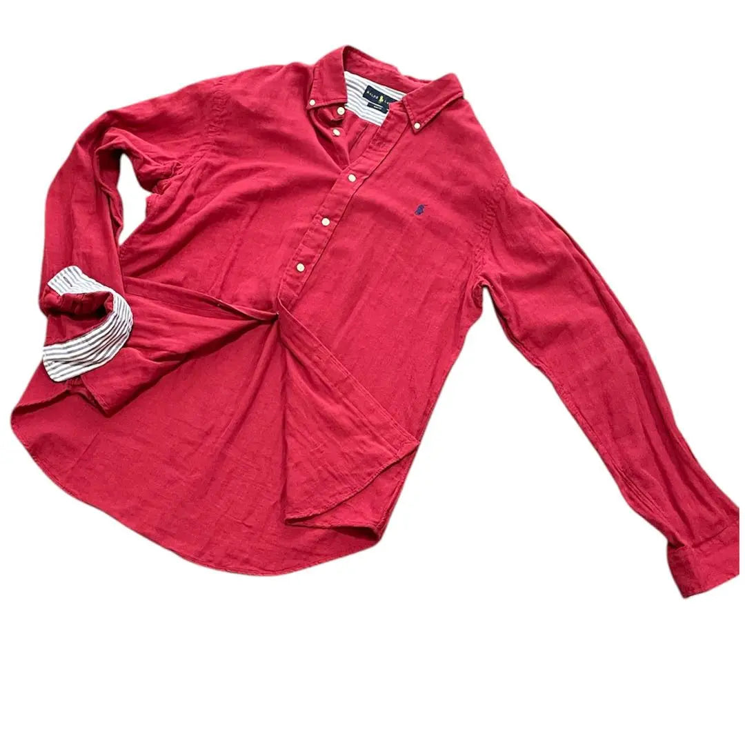 [Rara] Camisa Ralph Lauren Pony bordada actual roja XL Slim Fit