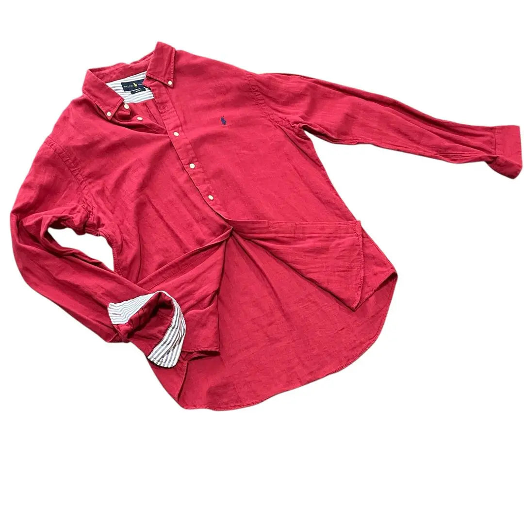 [Rara] Camisa Ralph Lauren Pony bordada actual roja XL Slim Fit