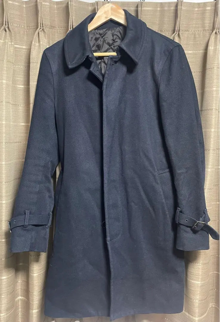 ABBAHOUSE Navy Trench Coat Men's