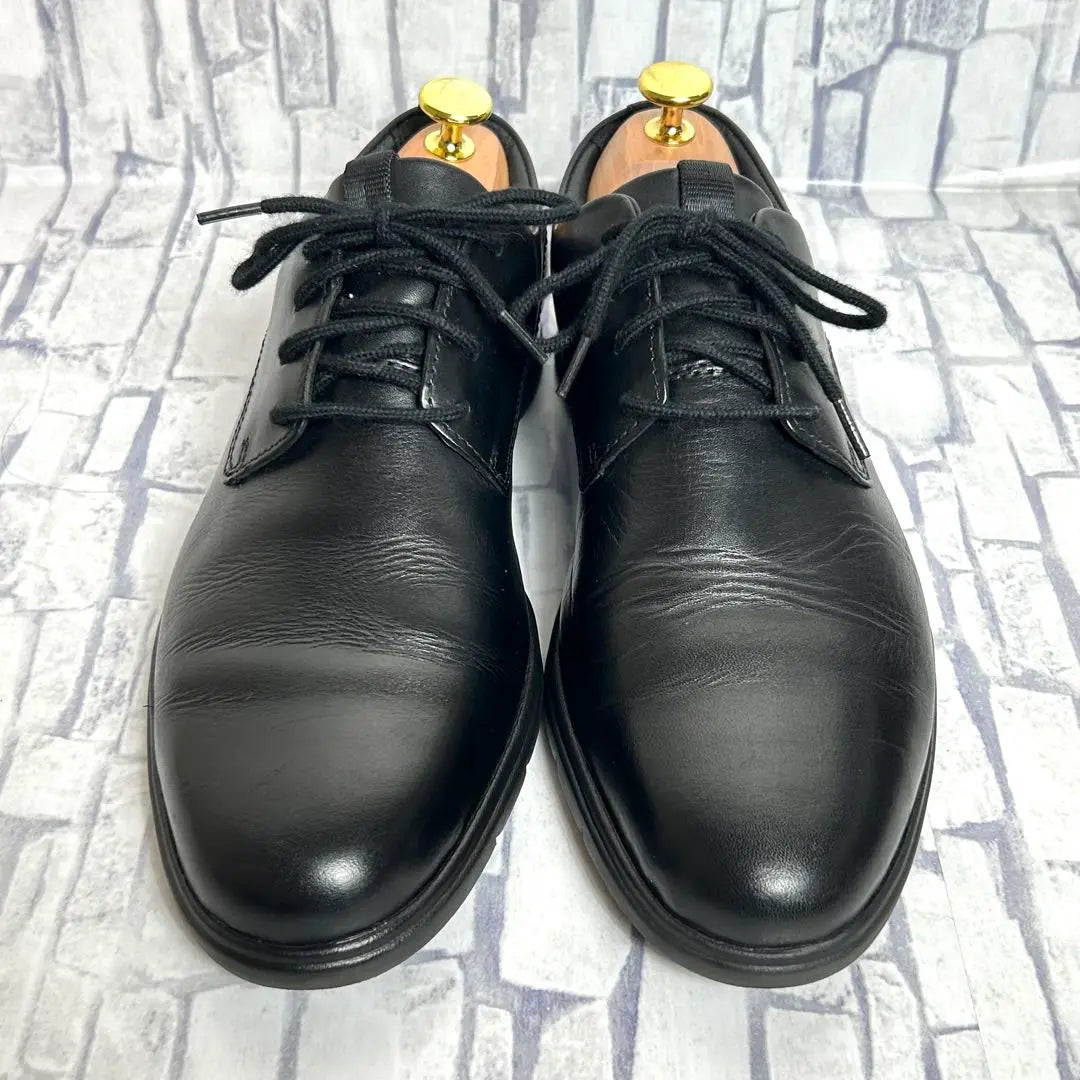 Beautiful condition ✨Clarks Leather Shoes Business Shoes Black Leather Plain Toe 25cm