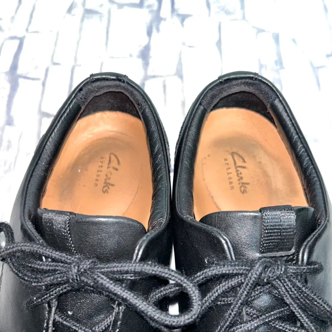 Beautiful condition ✨Clarks Leather Shoes Business Shoes Black Leather Plain Toe 25cm