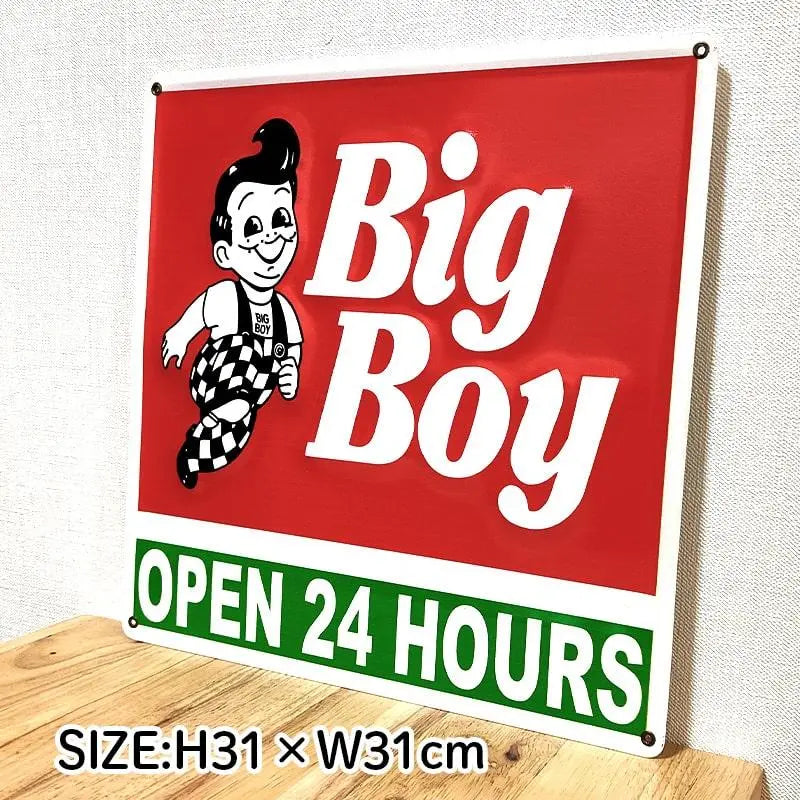 Tin Sign Big Boy Classic Metal Sign BIg Boy Antique