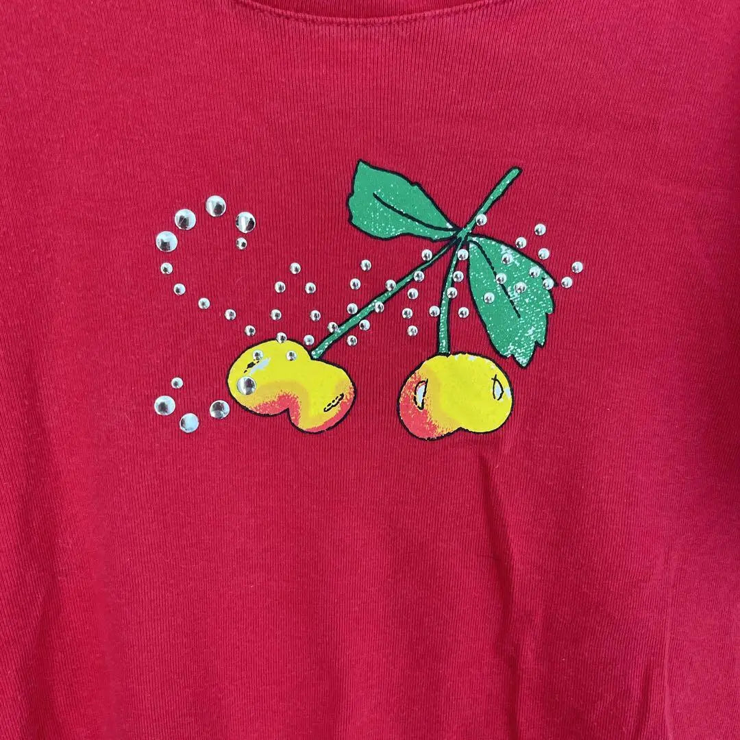 ♦︎ [Sonia Rykiel] Camiseta de manga corta diseño estampado patrón cereza L