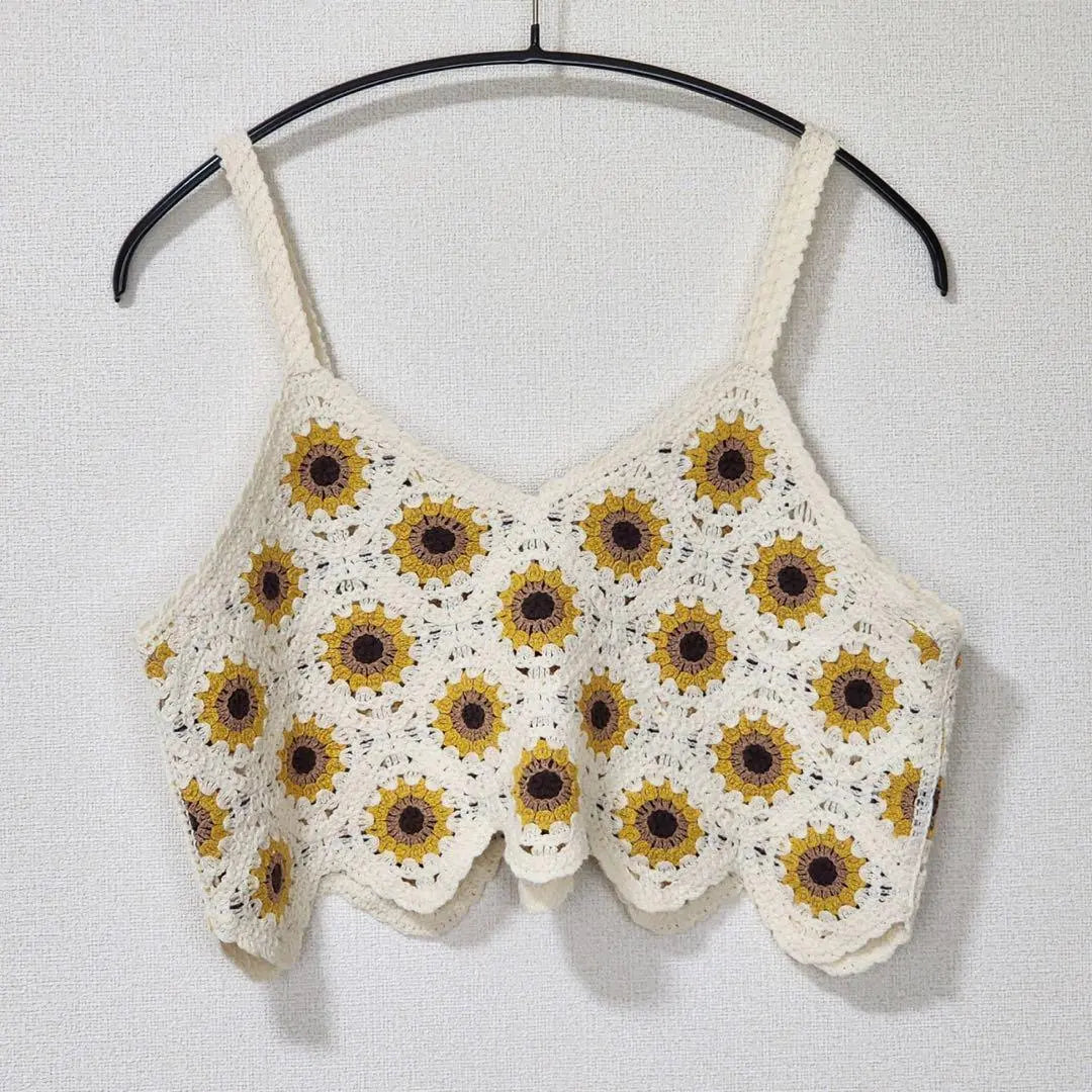 ✨100% cotton✨ Meridian ♡ Knitted bustier crochet layered cute