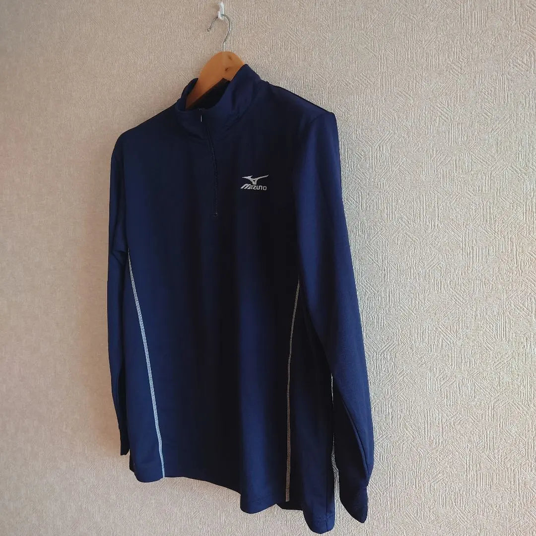 1708 Mizuno Ropa deportiva de manga larga y media cremallera Talla grande Mizuno | 1708 ミズノ 長袖 ハーフジップ スポーツウエア 大きいサイズ Mizuno