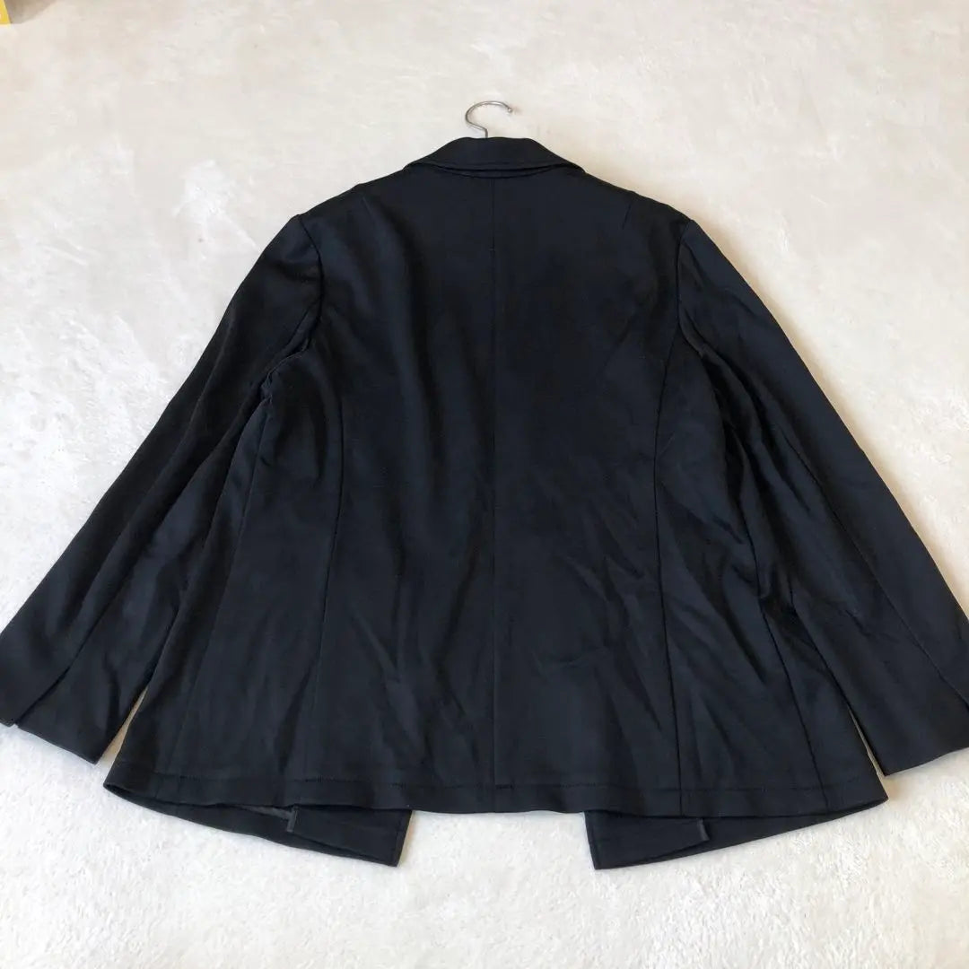 23 Ward Talla grande 44 Chaqueta sin botones negra formal manga larga | 23区 大きいサイズ44 ボタンレスジャケット 黒 フォーマル 長袖