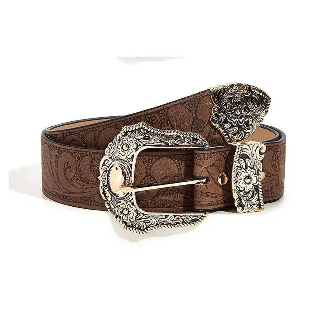 Western belt y2k vintage american brown American casual casual