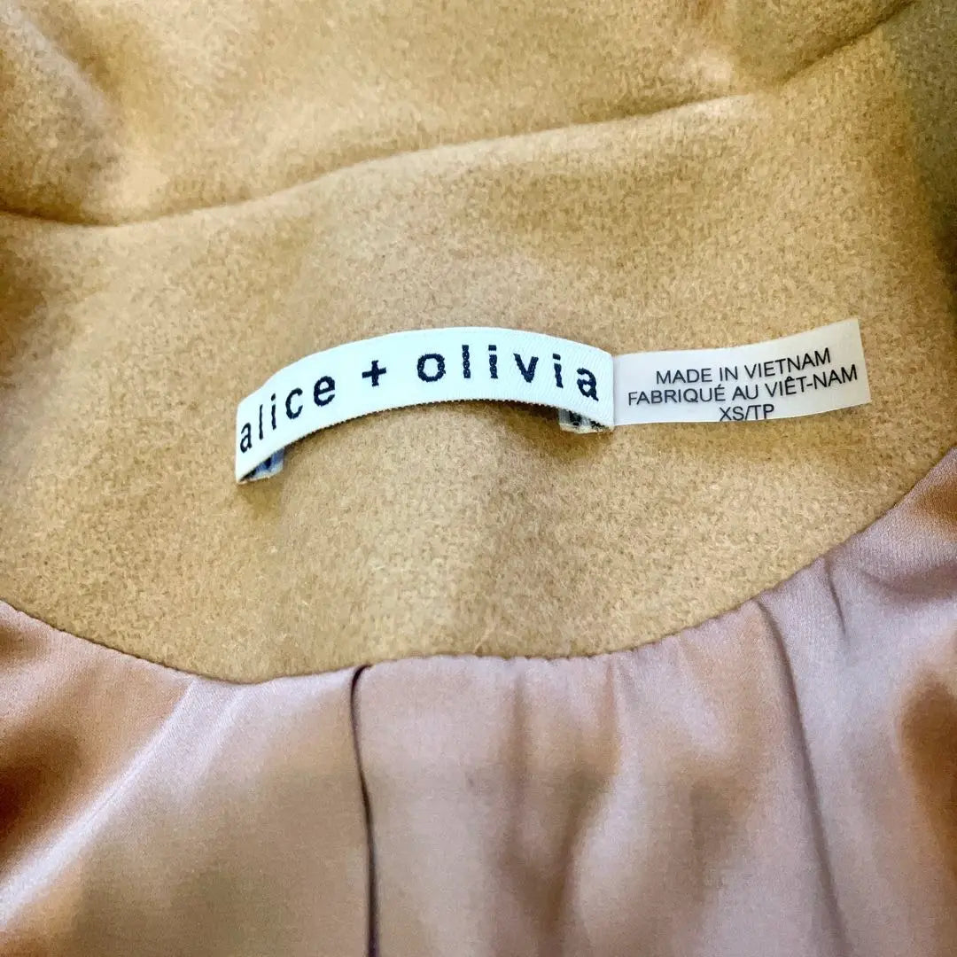 Alice+Olivia, abrigo de lana, abrigo largo