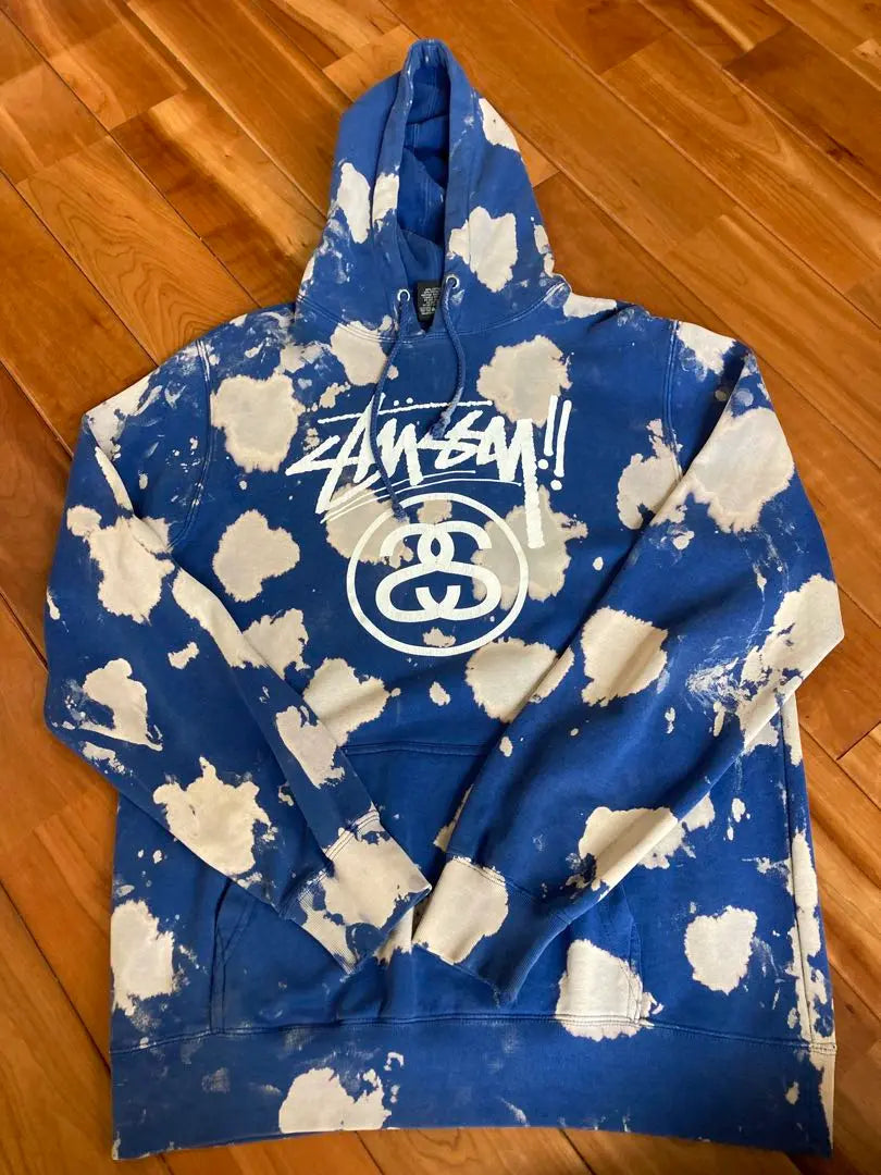 USA STUSSY dot pattern 1-piece monobleach hoodie