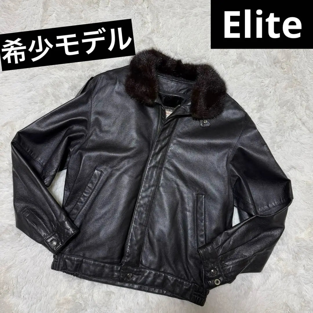 ✨Chaqueta de cuero Elite Elite Modelo raro Negro M