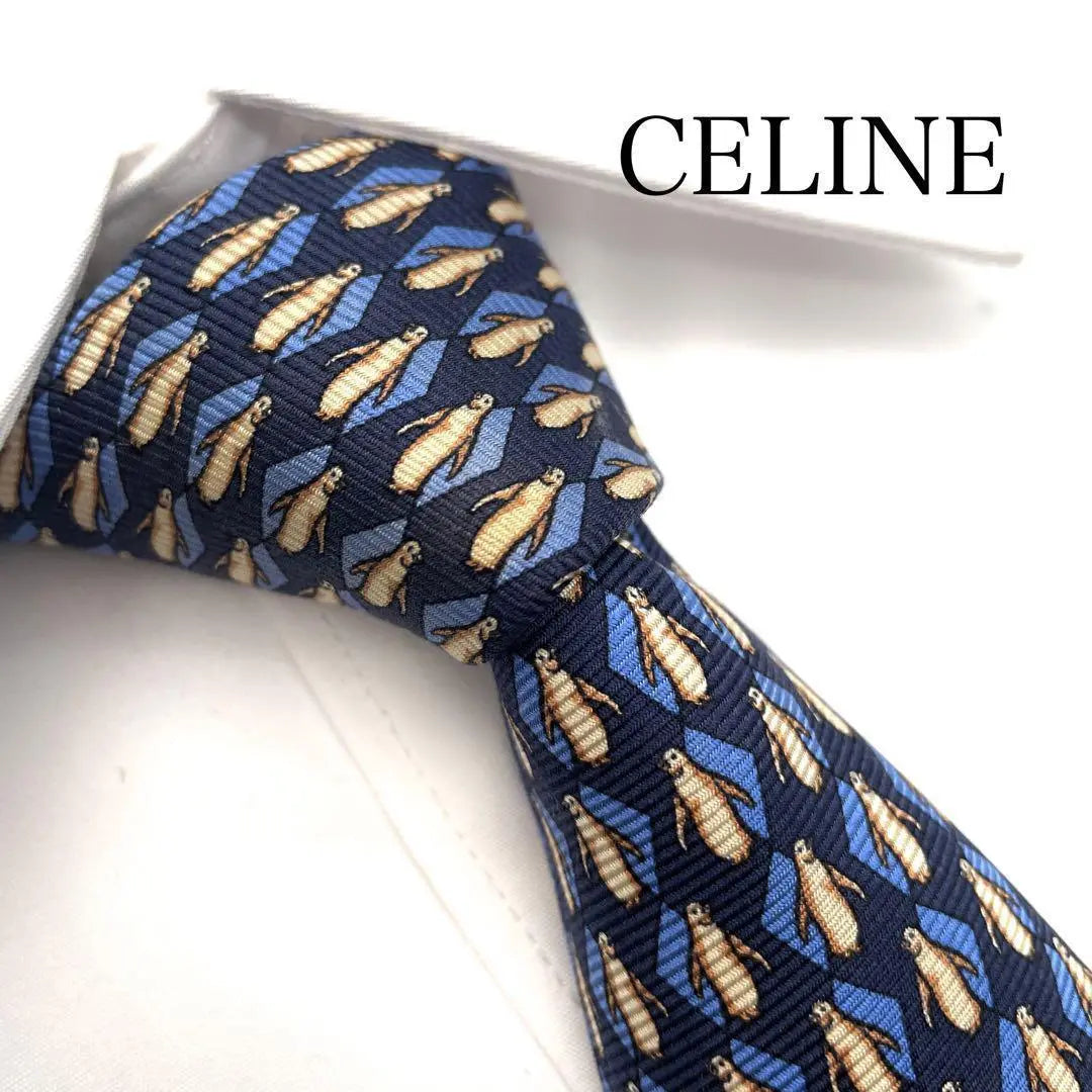 ■Super rare, beautiful condition■ CELINE Penguin tie for men, vintage, vintage clothing