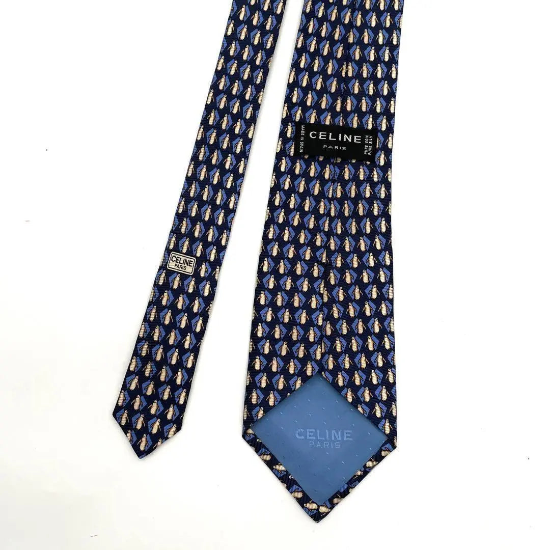 ■Super rare, beautiful condition■ CELINE Penguin tie for men, vintage, vintage clothing