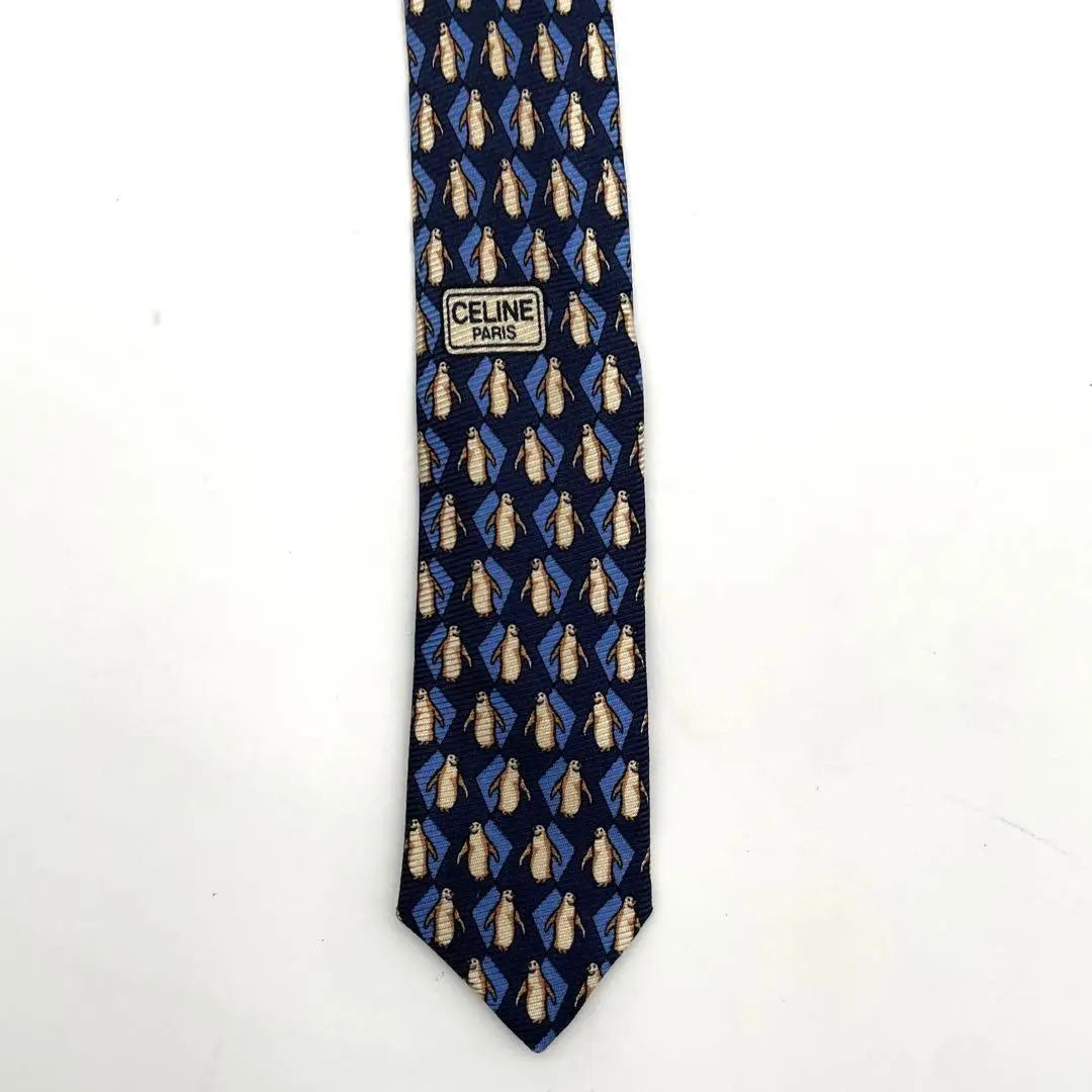 ■Super rare, beautiful condition■ CELINE Penguin tie for men, vintage, vintage clothing