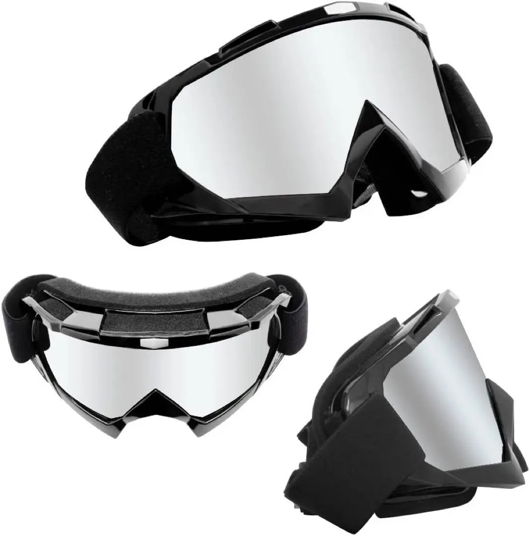 New silver mirror [UV protection] Anti-fog function for goggles, skis, snowboards, etc.