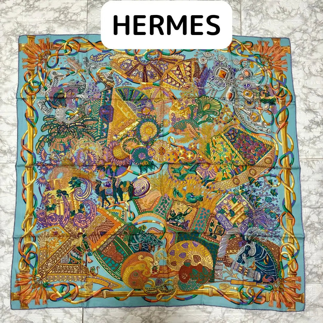 HERMES Carre 90 AU FIL DU CARRE As your boyfriend goes