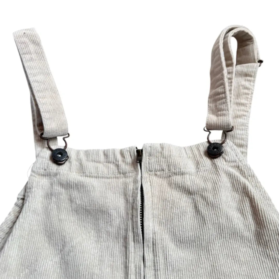 ☆【Works】Overapet, white, stain-free, cotton, corduroy, casual, pants