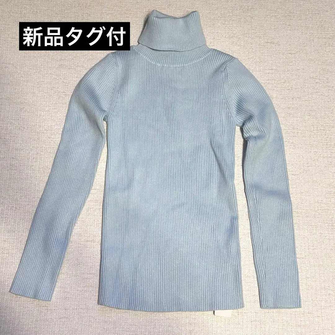 [New tag included] Rakuten Turtle Knit Ice Blue