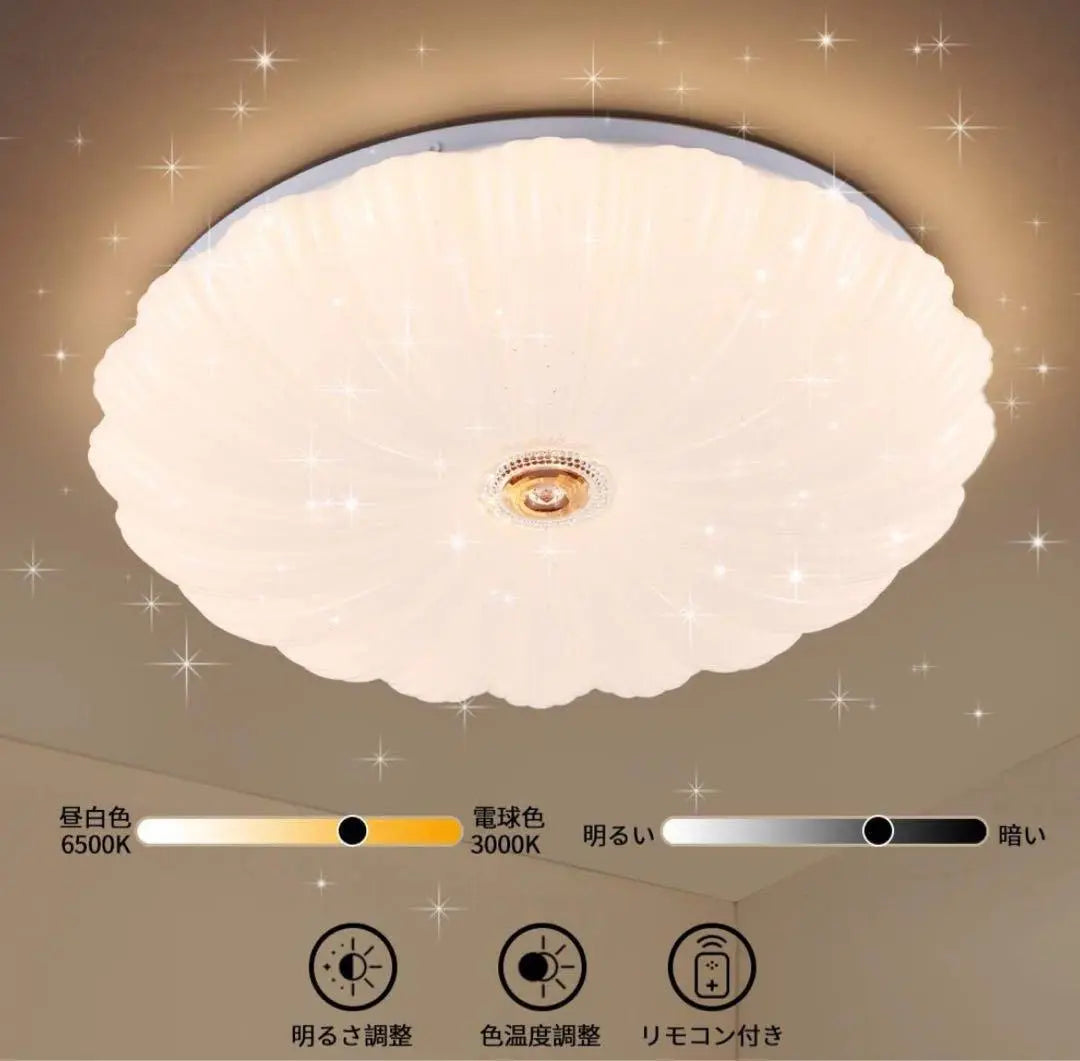 Lámpara de techo LED de 196 luces con cielo estrellado, atenuación continua, ajuste de color, control remoto