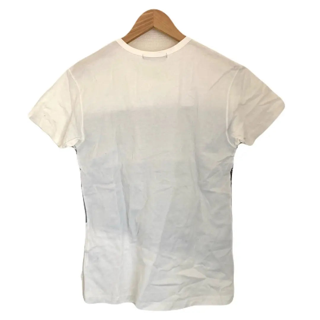 Camiseta HALB Manga Corta Hombre Blanco Diferentes Materiales Estampado Total M | HALB Tシャツ 半袖 メンズ ホワイト 異素材 総柄 M