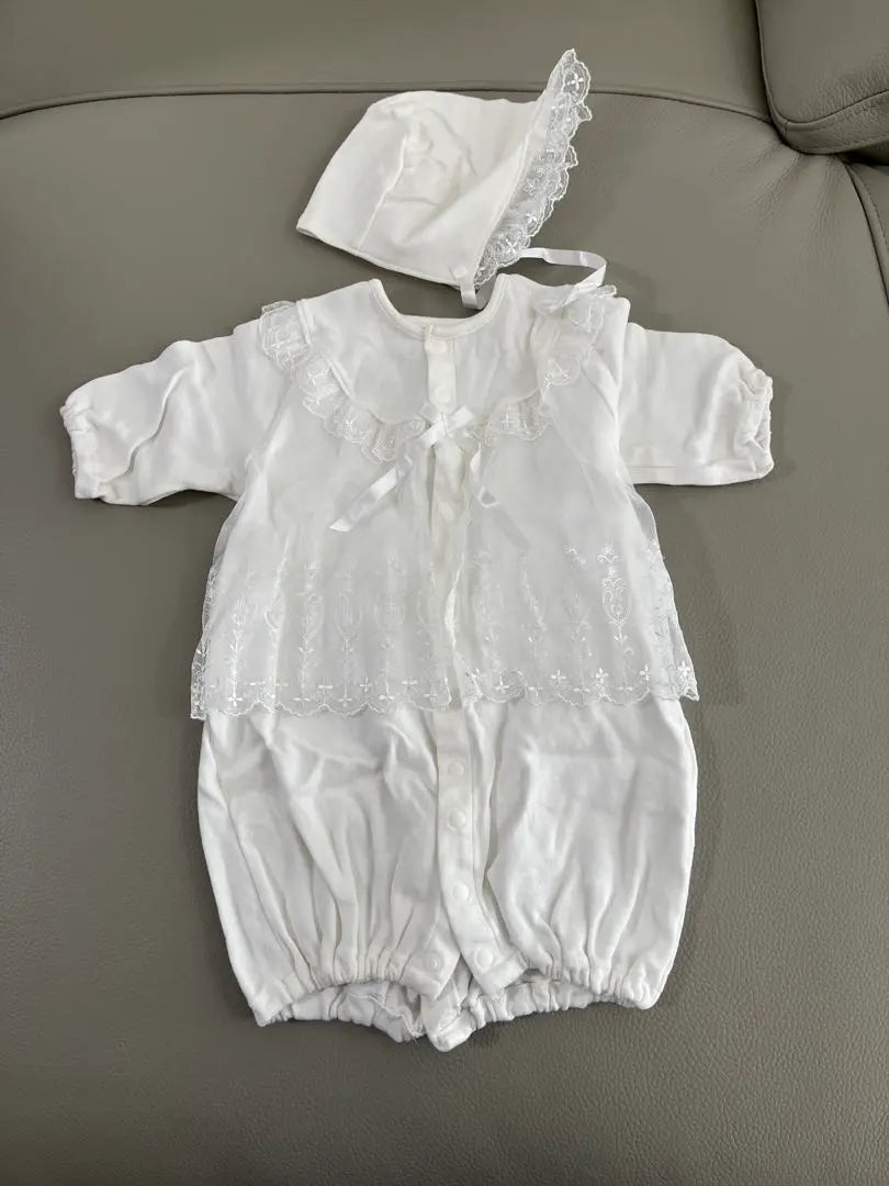 Newborn White Ceremony Suit with Hat