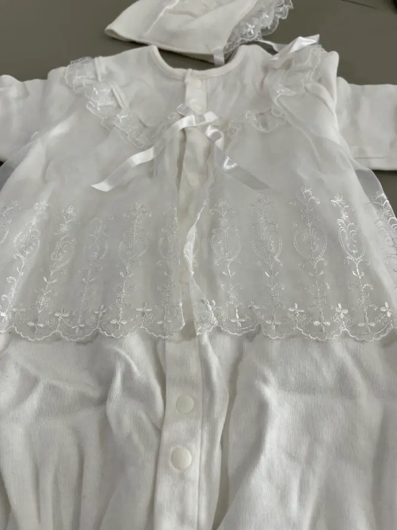 Newborn White Ceremony Suit with Hat