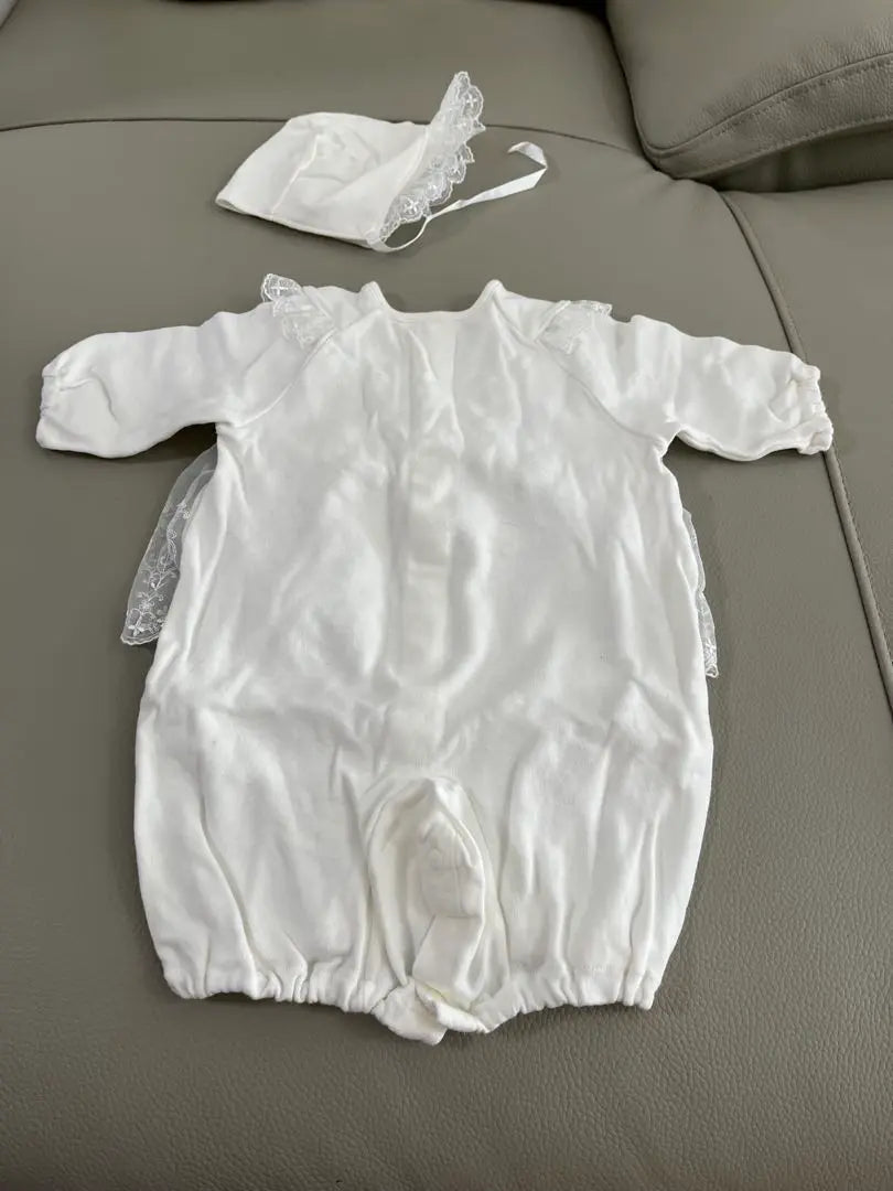 Newborn White Ceremony Suit with Hat